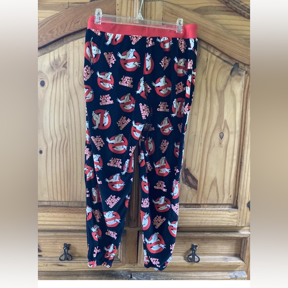 Ghostbusters black red “I ain’t afraid of no ghosts” pajama lounge pants size M